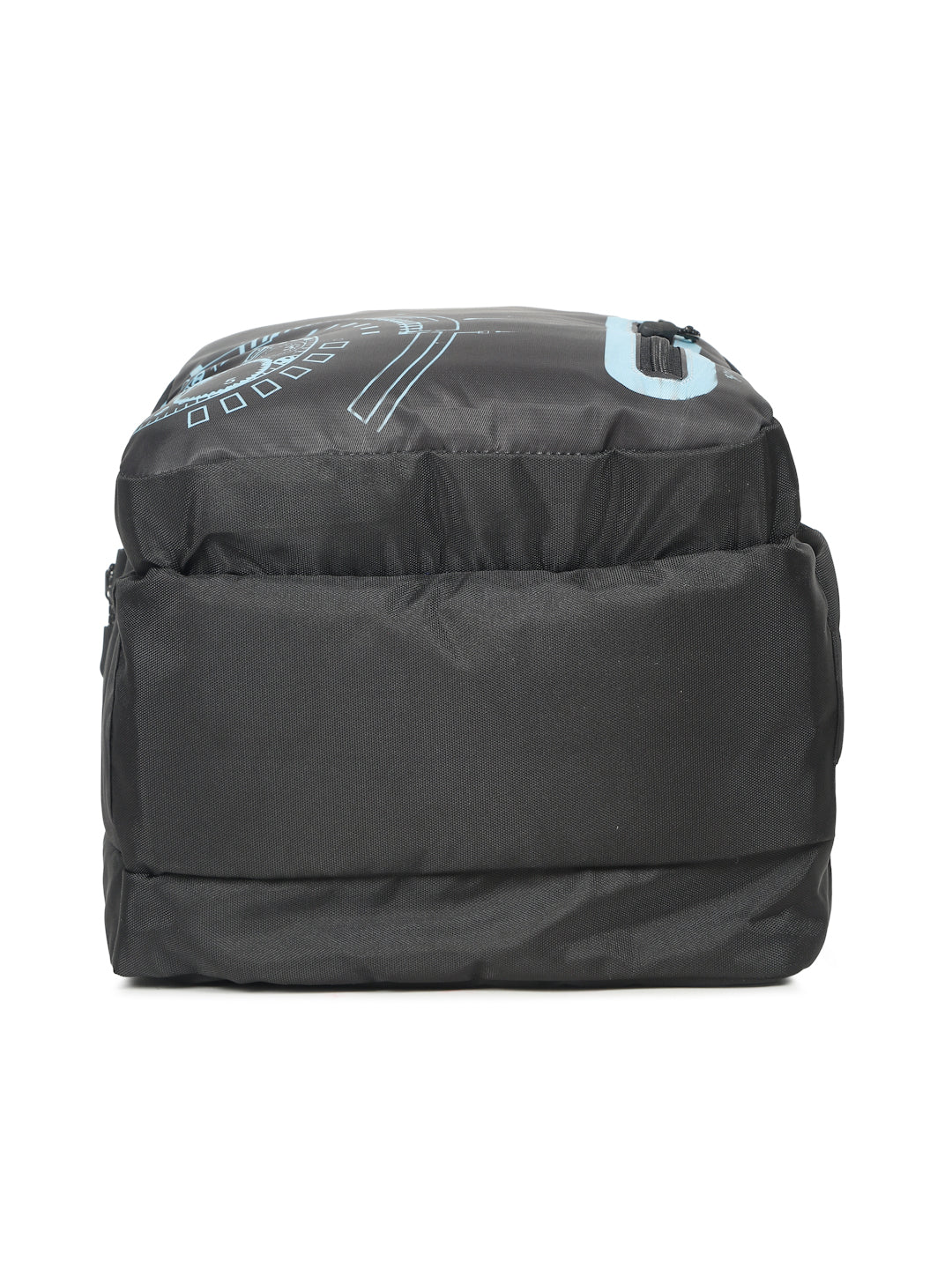 Kosher Club Casual Backpack with Watch Gear Design - Black & Blue Multi-Compartments & Padded Straps