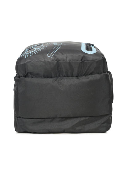 Kosher Club Casual Backpack with Watch Gear Design - Black & Blue Multi-Compartments & Padded Straps