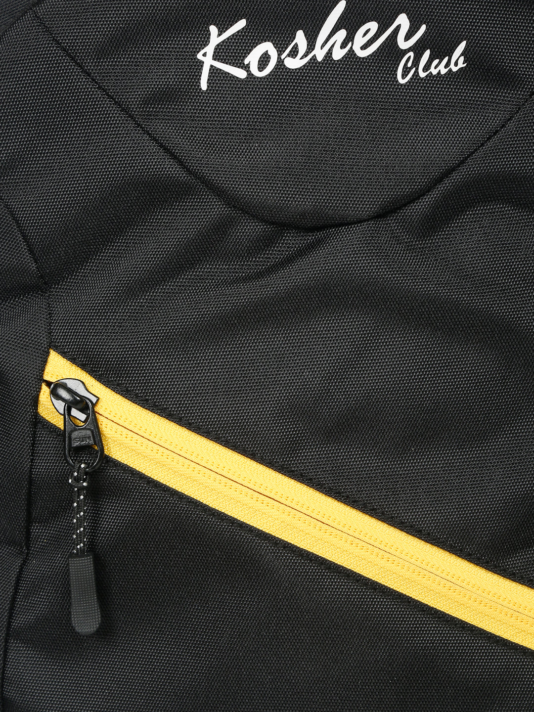 Kosher Backpack with Laptop Sleeve – Black & Yellow | Multiple Compartments