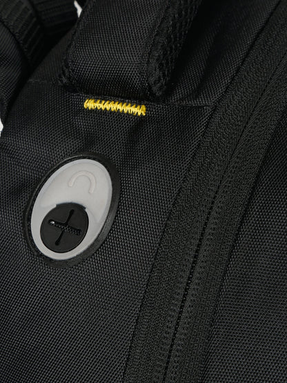 Kosher Backpack with Laptop Sleeve – Black & Yellow | Multiple Compartments