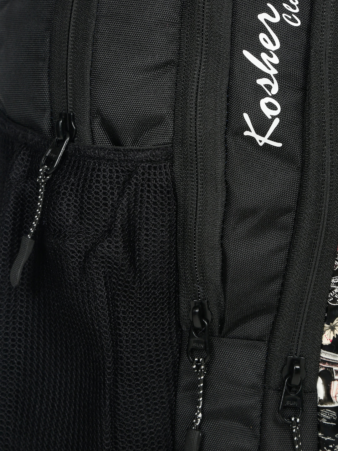 Kosher Printed Unisex Backpack for College, Travel & Office – Water-Resistant with Hidden Rain Cover