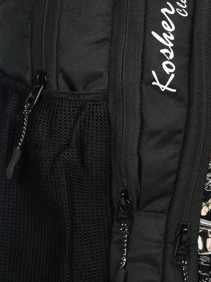 Kosher Printed Unisex Backpack for College, Travel & Office – Water-Resistant with Hidden Rain Cover