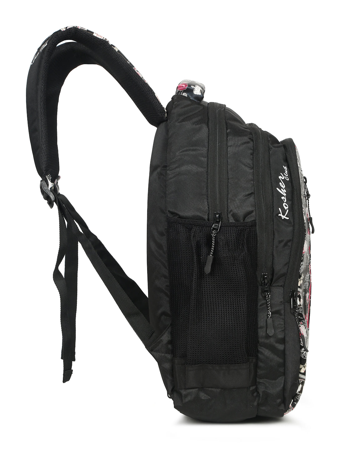 Kosher Printed Unisex Backpack for College, Travel & Office – Water-Resistant with Hidden Rain Cover