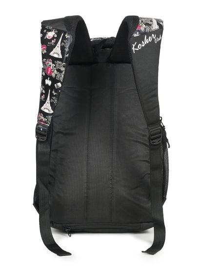 Kosher Printed Unisex Backpack for College, Travel & Office – Water-Resistant with Hidden Rain Cover