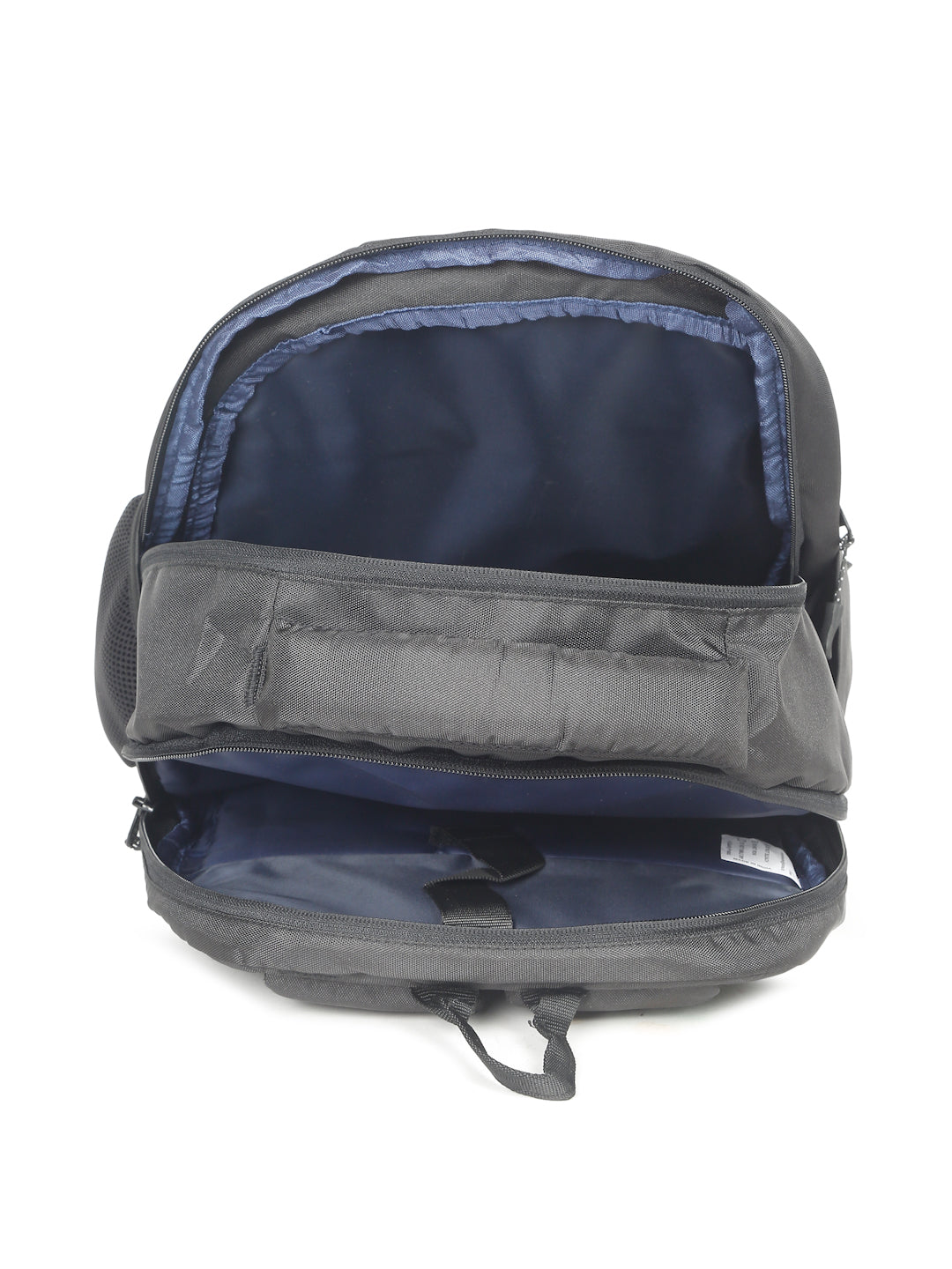 Kosher Club Casual Backpack with Watch Gear Design - Black & Blue Multi-Compartments & Padded Straps