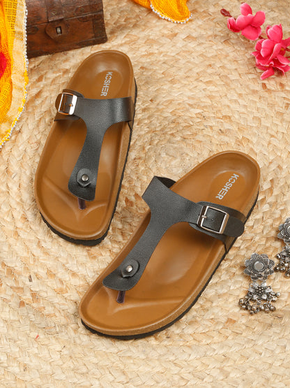 Kosher Black Women,s casual slipper