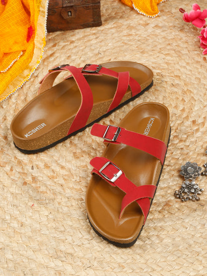 Kosher Mahroon Women,s casual slipper