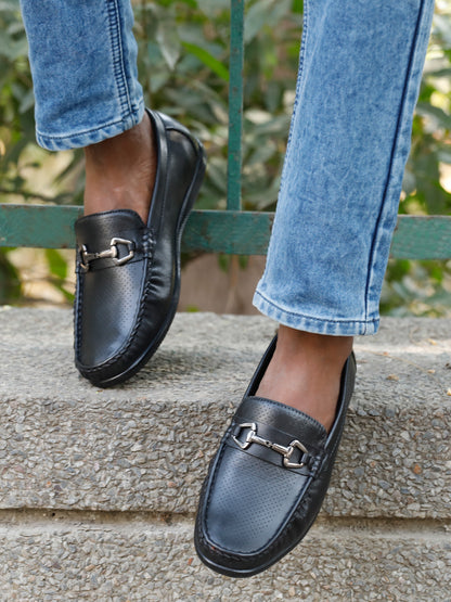 Kosher Black Color Slip-on Men's  Casual Loafers