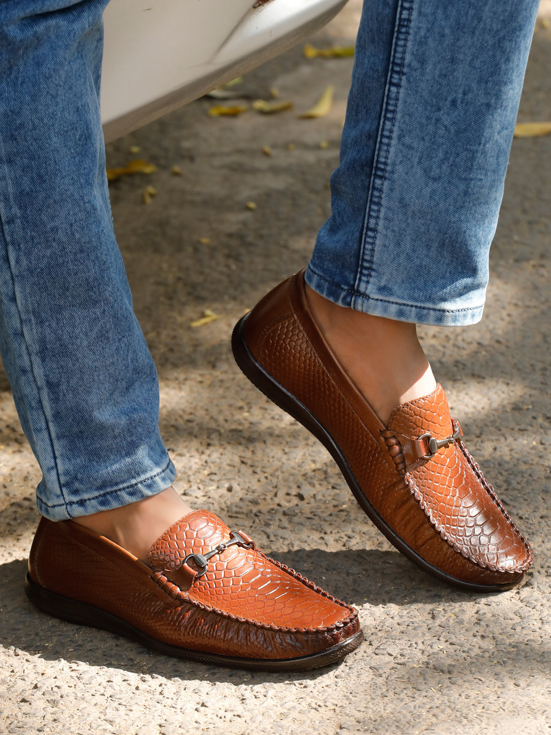 Kosher Tan Color Slip-on Men's Casual Loafers