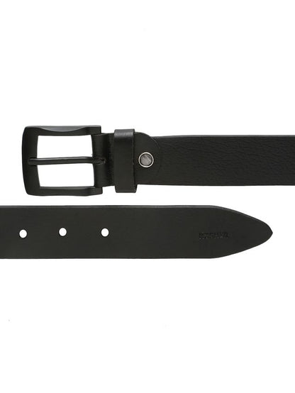 KOSHER Black Color Men's Genuine NDM Leather Belt With Matte Black Buckle – Classic Formal & Casual Wear