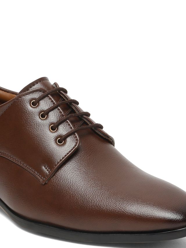 Kosher Brown Color Lace-up Men's Formal Shoes
