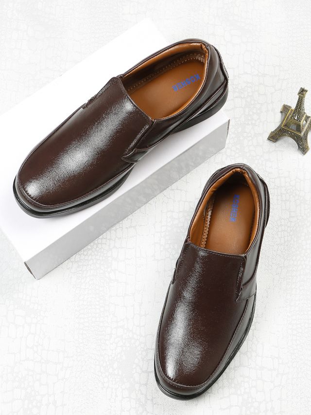 Kosher Brown Color Slip-on Men's Formal Shoes
