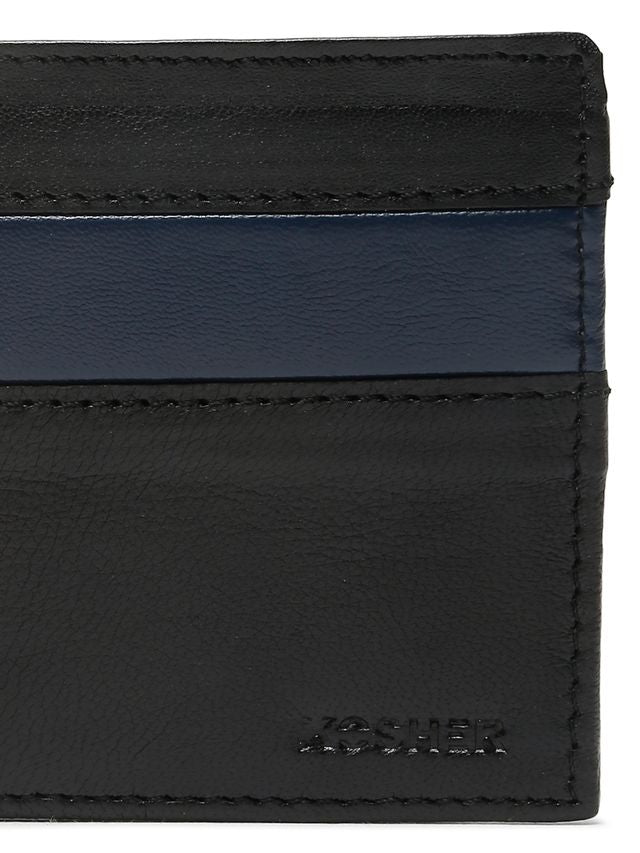 KOSHER Black Color Premium Soft Leather With Zipp Coin Pocket Wallet for Men's