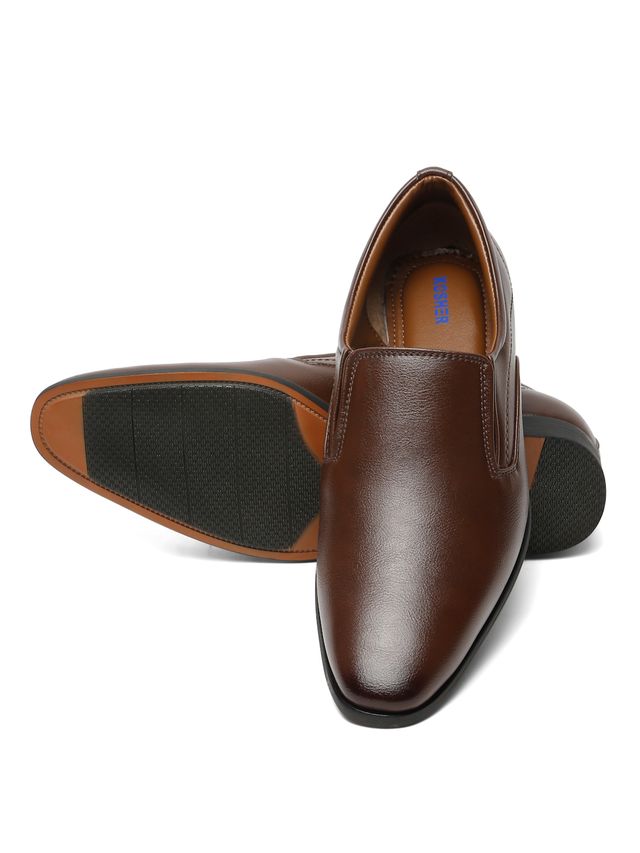 Kosher Brown Color Slip-on Men's Formal Shoes