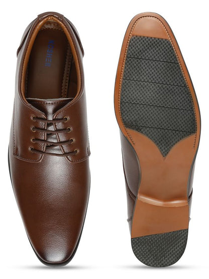 Kosher Brown Color Lace-up Men's Formal Shoes