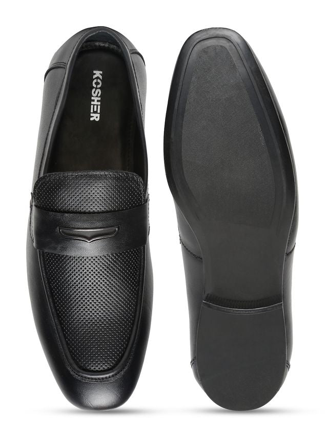 Kosher Black Color Slip-on Men's Formal Shoes
