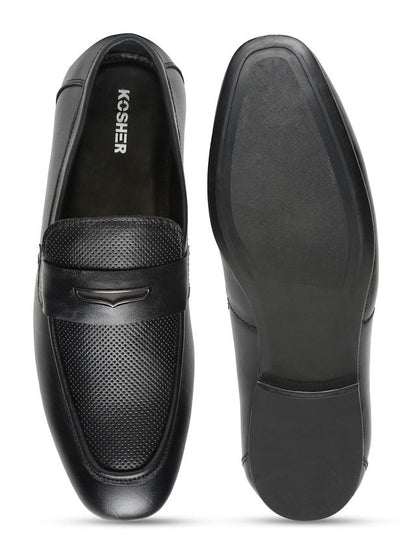 Kosher Black Color Slip-on Men's Formal Shoes