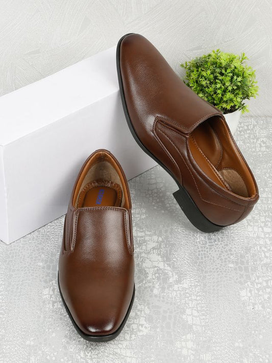 Kosher Brown Color Slip-on Men's Formal Shoes