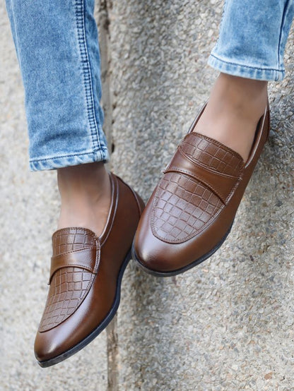 Kosher Brown Color Slip-on Men's Formal Shoes