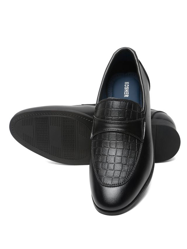Kosher Black Color Slip-on Men's Formal Shoes
