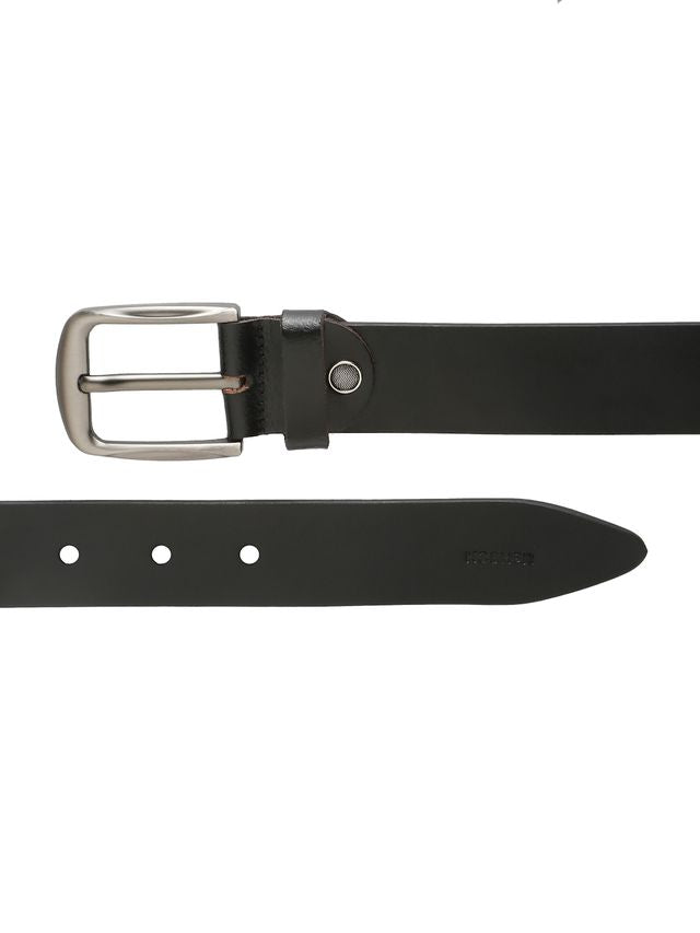 KOSHER Black Color Men's Classic Leather Belt with Antique Finish Buckle – 100% Genuine Leather Belt