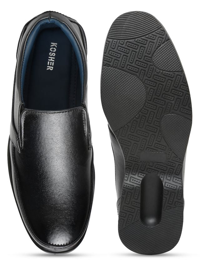 Kosher Black Color Slip-on Men's Formal Shoes