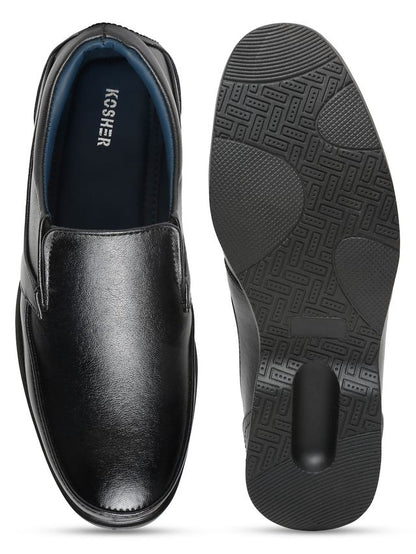 Kosher Black Color Slip-on Men's Formal Shoes