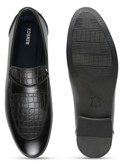 Kosher Black Color Slip-on Men's Formal Shoes