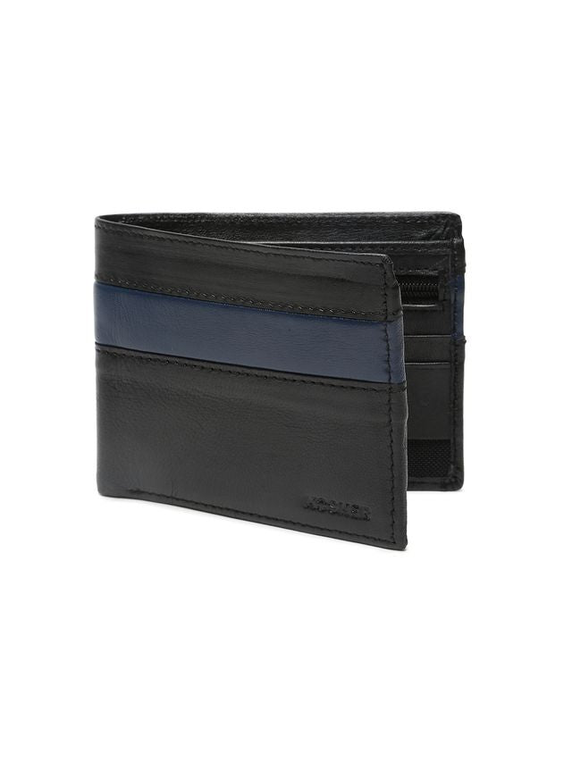 KOSHER Black Color Premium Soft Leather With Zipp Coin Pocket Wallet for Men's
