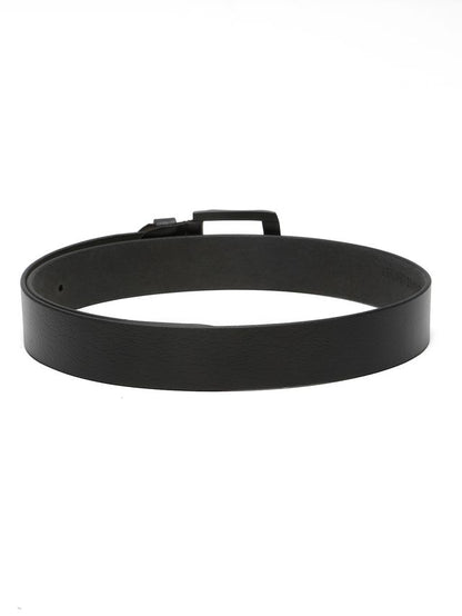 KOSHER Black Color Men's Genuine NDM Leather Belt With Matte Black Buckle – Classic Formal & Casual Wear