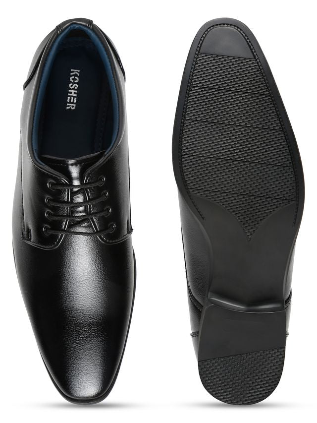 Kosher Black Color Lace-up Men,s Formal Shoes