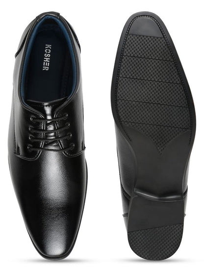 Kosher Black Color Lace-up Men,s Formal Shoes