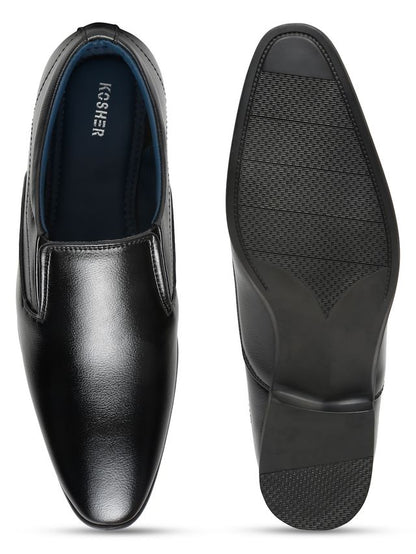 Kosher Black Color Slip-on Men's Formal Shoes
