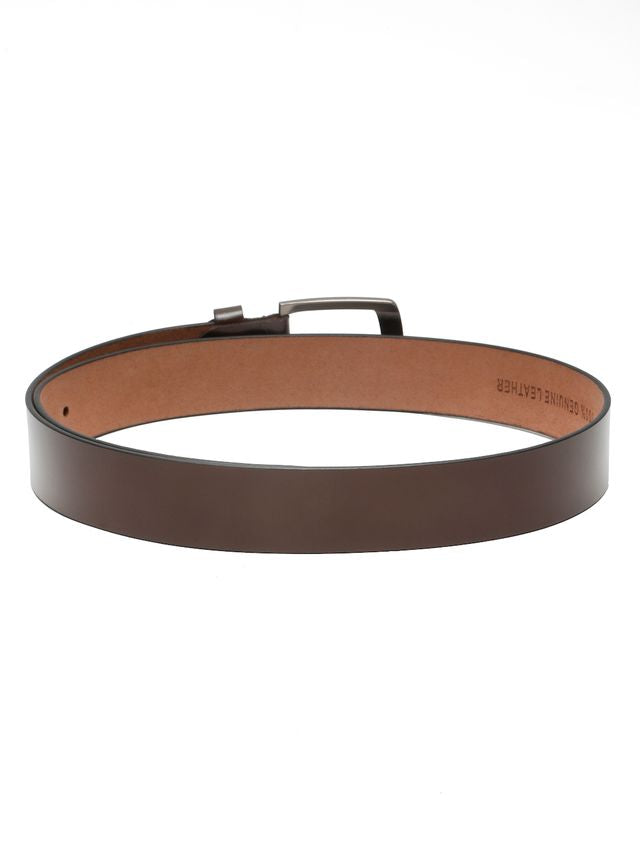 KOSHER Brown Color Men's Classic Leather Belt with Antique Finish Buckle – 100% Genuine Leather Belt