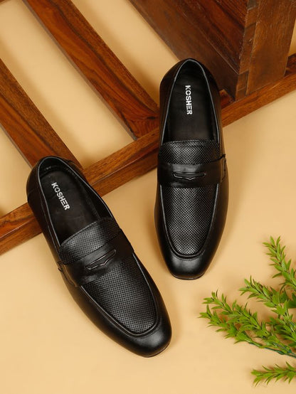 Kosher Black Color Slip-on Men's Formal Shoes